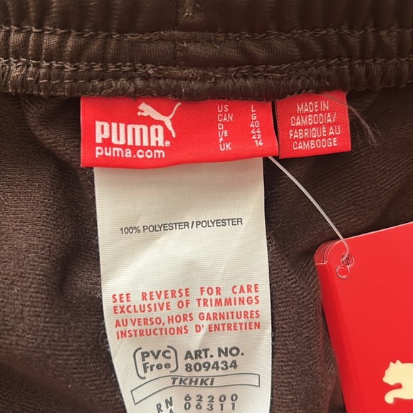 NWT⭐️PUMA🐆CAPRI PANTS🤎Brown, White & Bright Lime Size LARGE💚BRAND NEW w/Tags! - Picture 4 of 13